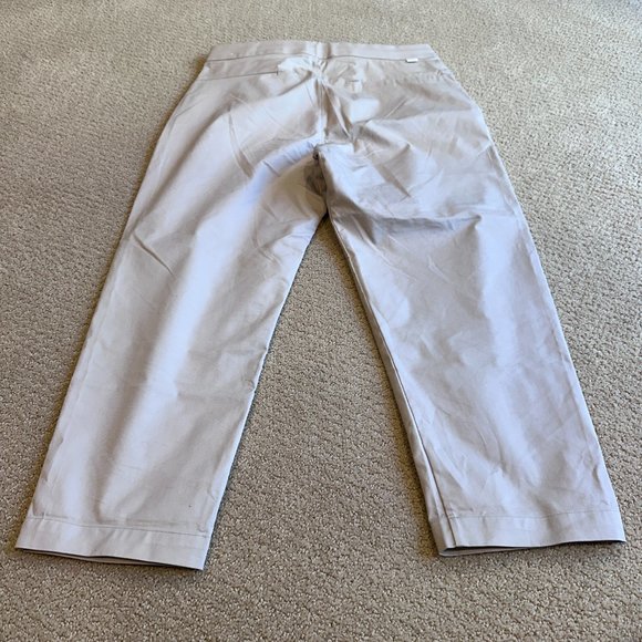 Nike Sportswear Cropped Woven Unlined Sneaker Pants Beige Sz M/32 #DD7032-236 - Picture 13 of 15